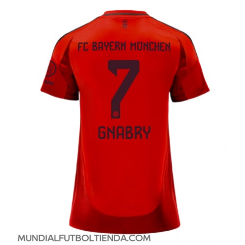 Camiseta Bayern Munich Serge Gnabry #7 Primera Equipación Replica 2024-25 para mujer mangas cortas